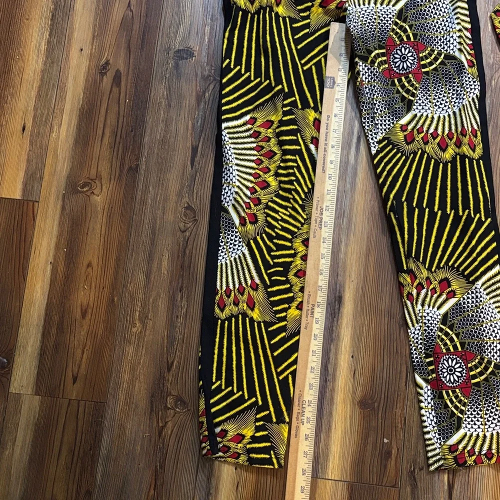 D'Iyanu Vibrant Women's Black & Yellow Patterned Seperate Pantsuit Unknown size - Picture 4 of 15